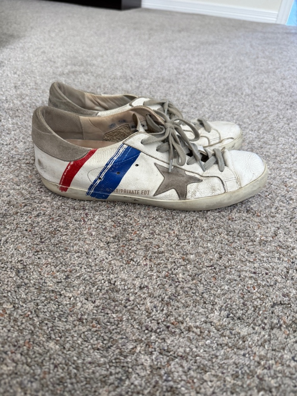 Golden Goose Deluxe Brand Superstar sneakers red and blue stripe EU41 Women’s 11